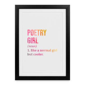 Poésie Poésie Poésie - Affiche encadrée (27 × 37 cm) - noir - Devant