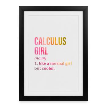 Calcul différentiel Calcul différentiel Calcul - Affiche encadrée (27 × 37 cm) - noir - Devant