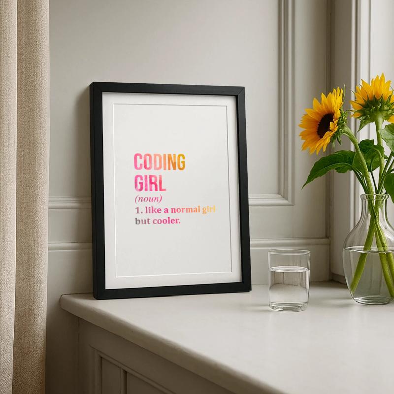 Coding Framed poster (27 × 37 cm)