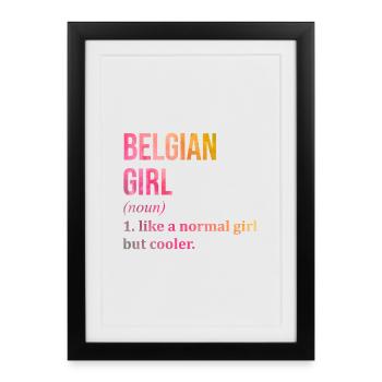 Belgique Belgique Belgique - Affiche encadrée (27 × 37 cm) - noir - Devant