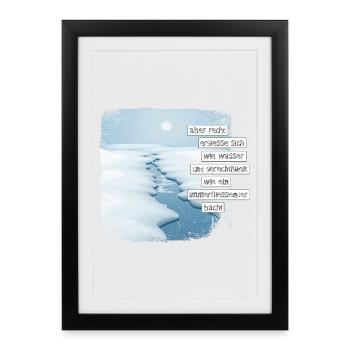 Mais que la justice coule comme de l’eau. - Affiche encadrée (27 × 37 cm) - noir - Devant