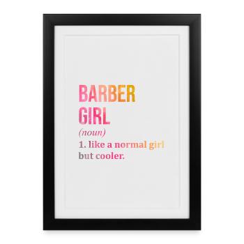 Barbier Barbier Barbier - Affiche encadrée (27 × 37 cm) - noir - Devant