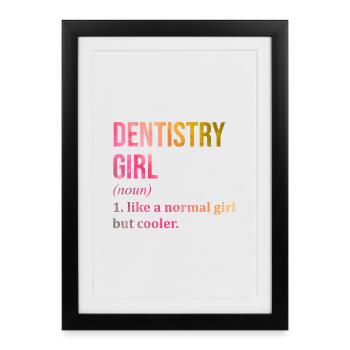 Dentiste Dentiste Dentiste - Affiche encadrée (27 × 37 cm) - noir - Devant