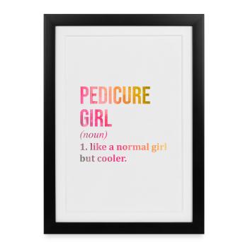 Pédicure Pédicure Pédicure - Affiche encadrée (27 × 37 cm) - noir - Devant
