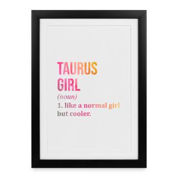 Taureau Taureau Taureau - Affiche encadrée (27 × 37 cm) - noir - Devant