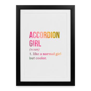 Accordéon Accordéon Accordéon - Affiche encadrée (27 × 37 cm) - noir - Devant