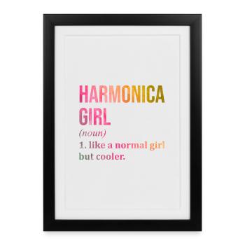 Harmonica Harmonica Harmonica - Framed poster (27 × 37 cm) - black - Front