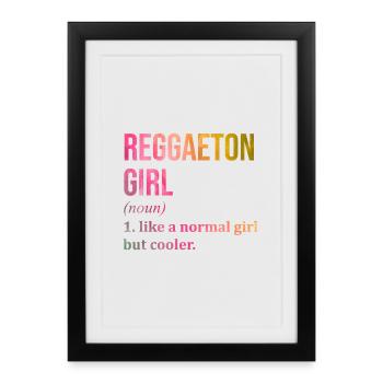 Reggaeton Reggaeton Reggaeton - Affiche encadrée (27 × 37 cm) - noir - Devant