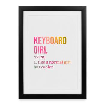 Clavier Clavier Clavier - Affiche encadrée (27 × 37 cm) - noir - Devant