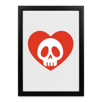 Amour mortel - Affiche encadrée (27 × 37 cm) - noir - Devant