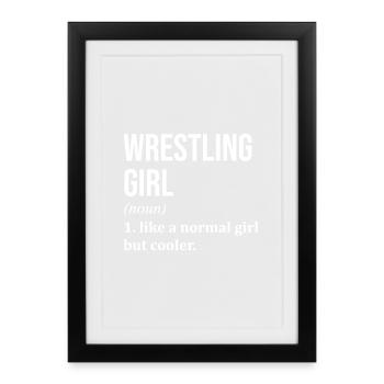 Wrestling Wrestling Wrestling - Framed poster (27 × 37 cm) - black - Front