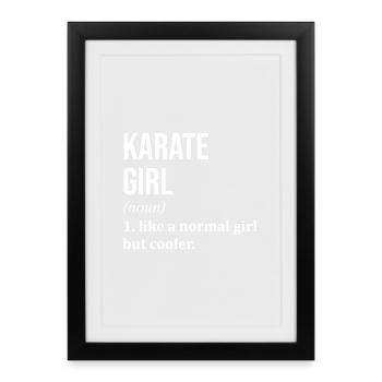Karate Karate Karate - Framed poster (27 × 37 cm) - black - Front