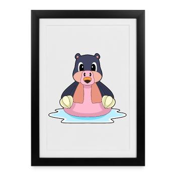 Mole Flamingo - Framed poster (27 × 37 cm) - black - Front
