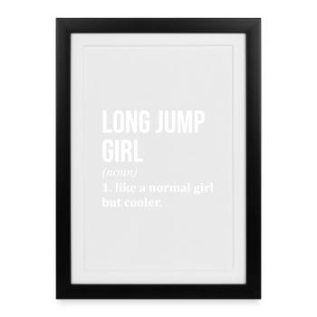 Long Jump Long Jump Long Jump - Framed poster (27 × 37 cm) - black - Front