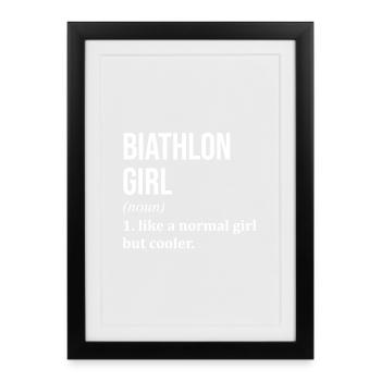 Biathlon Biathlon Biathlon - Affiche encadrée (27 × 37 cm) - noir - Devant