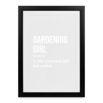 Jardinage Jardinage Jardinage - Affiche encadrée (27 × 37 cm) - noir - Devant