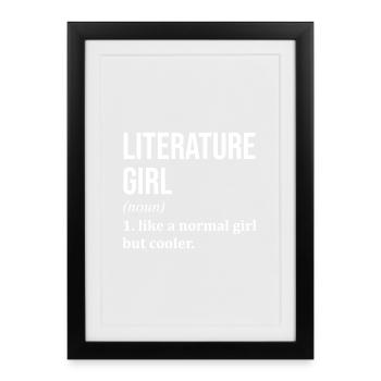 Littérature Littérature Littérature - Affiche encadrée (27 × 37 cm) - noir - Devant