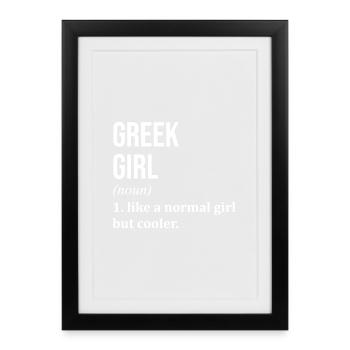 Grèce Grèce Grèce - Affiche encadrée (27 × 37 cm) - noir - Devant