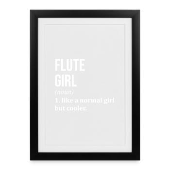Flute Flute Flute - Framed poster (27 × 37 cm) - black - Front