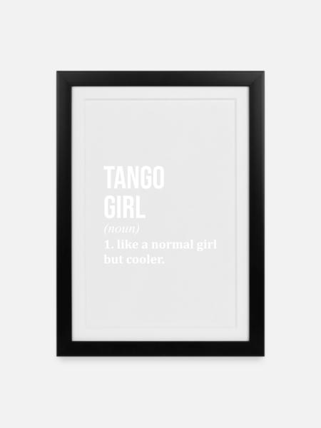 Tango Tango Tango - Affiche encadrée (27 × 37 cm) - noir