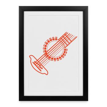 Guitar musician - Framed poster (27 × 37 cm) - black - Front