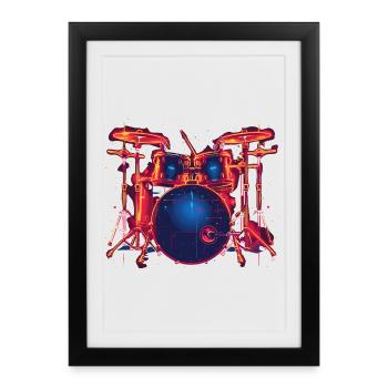 Piège style rétro - Affiche encadrée (27 × 37 cm) - noir - Devant