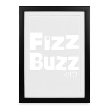 FizzBuzz Fizz Buzz - Framed poster (27 × 37 cm) - black - Front