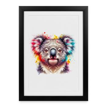 Koala - Affiche encadrée (27 × 37 cm) - noir - Devant