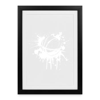 Basketball Ball Graffiti - Framed poster (27 × 37 cm) - black - Front