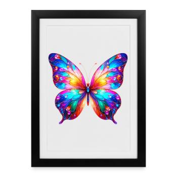 Papillon - Affiche encadrée (27 × 37 cm) - noir - Devant