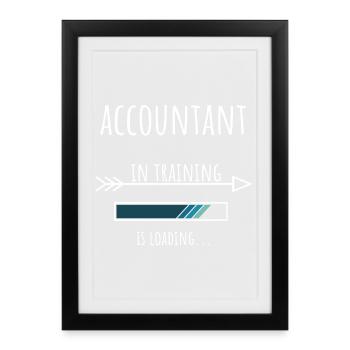 Comptable en éducation Profession Cadeau - Affiche encadrée (27 × 37 cm) - noir - Devant