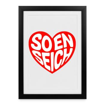 So en seich - Affiche encadrée (27 × 37 cm) - noir - Devant