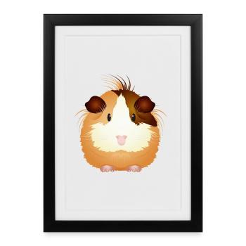 Sugar-sweet guinea pig – to fall in love with! - Framed poster (27 × 37 cm) - black - Front