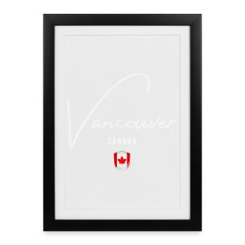 Vancouver Canada, minimalist elegant design - Framed poster (27 × 37 cm) - black - Front