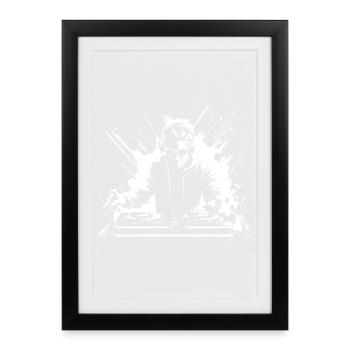 Dj Graphics - Framed poster (27 × 37 cm) - black - Front