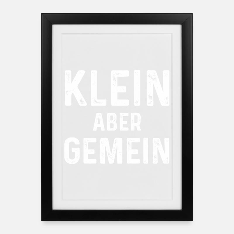 Sarcastic saying: Small but mean - Framed poster (27 × 37 cm) - black