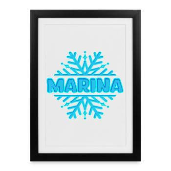 Marina - Affiche encadrée (27 × 37 cm) - noir - Devant