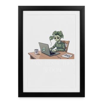 Putting down roots, then blossoming - Framed poster (27 × 37 cm) - black - Front