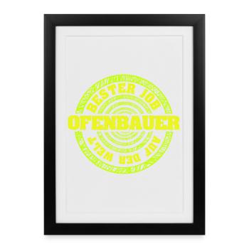 Stove builder as a job - Framed poster (27 × 37 cm) - black - Front