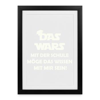 La guerre avec l’école peut savoir qu’avec moi se - Affiche encadrée (27 × 37 cm) - noir - Devant