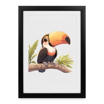 Tortues Tortue - Affiche encadrée (27 × 37 cm) - noir - Devant