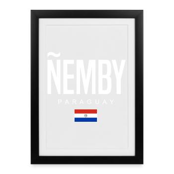 Nemby Paraguay Paraguayans - Affiche encadrée (27 × 37 cm) - noir - Devant