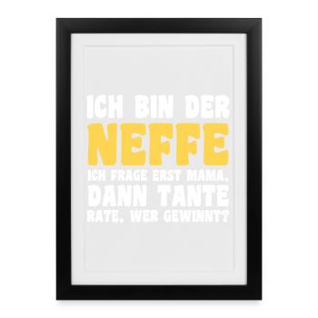 Motif familial neveu - Affiche encadrée (27 × 37 cm) - noir - Devant