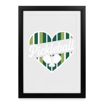 Pickleball - Gerahmtes Poster (27 × 37 cm) - Schwarz - Vorne