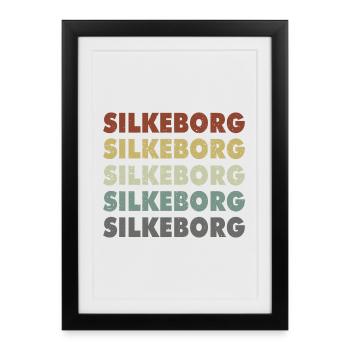 Silkeborg - Danemark - Danemark - Scandinavie - Affiche encadrée (27 × 37 cm) - noir - Devant