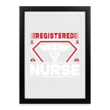 Drôle d’infirmière Cadeaux Tenues d’allaitement - Affiche encadrée (27 × 37 cm) - noir - Devant
