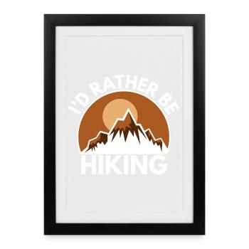 Randonnée en montagne Amour Escalade - Affiche encadrée (27 × 37 cm) - noir - Devant
