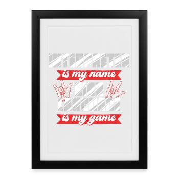 Interprète en langue des signes ASL Langue des signes - Affiche encadrée (27 × 37 cm) - noir - Devant