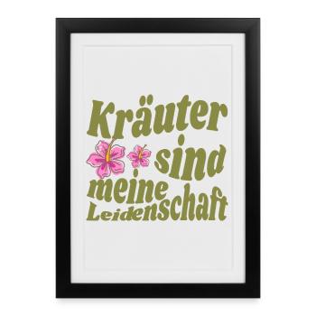 Conception d’herbes magiques pour de vraies sorcières d’herbes - Affiche encadrée (27 × 37 cm) - noir - Devant