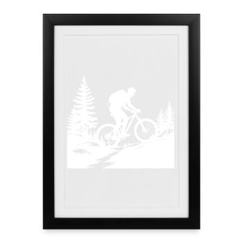 MTB Mountain Bike - Framed poster (27 × 37 cm) - black - Front